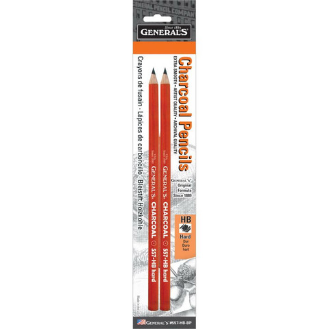 General`s - Charcoal Pencils HB, 2 kpl