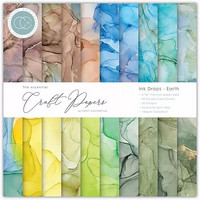Craft Consortium - Essential Craft Papers, Ink Drops Earth, 6