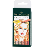 Faber-Castell - PITT Artist Pen Brush, Light Skin Tones, 6kpl
