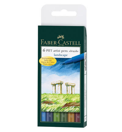 Faber-Castell - PITT Artist Pen Brush, Landscape, 6kpl