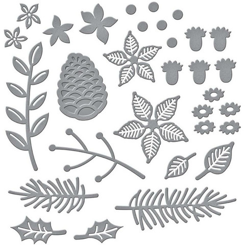 Spellbinders - Christmas Blooms, Stanssisetti