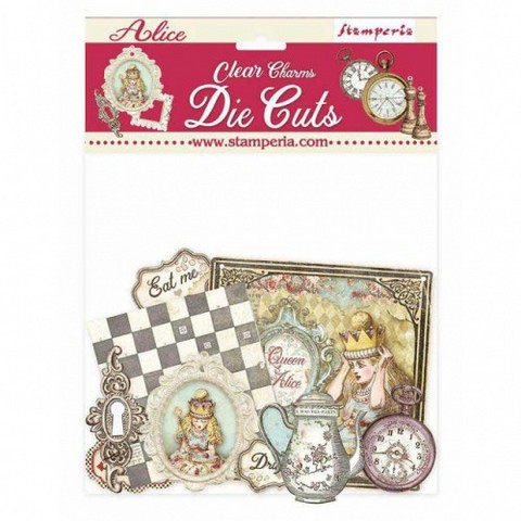 Stamperia - Alice Charms, Clear Die Cuts, 57osaa