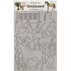 Stamperia - Romantic Horses, Greyboard A4, Trophy, Leikekuvioarkki