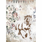 Stamperia - Romantic Horses, Rice Paper, A4, Running Horse