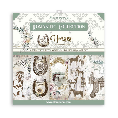 Stamperia - Romantic Horses, Paper Pack 12