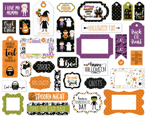 Echo Park - Halloween Magic Frames & Tags, Leikekuvia, 33 kpl