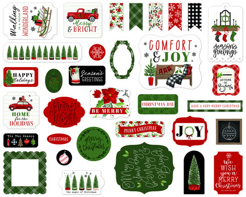 Carta Bella - Home For Christmas, Ephemera, 33 kpl