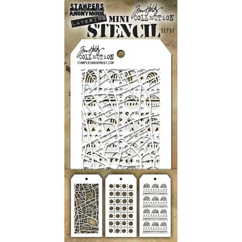 Tim Holtz - Mini Layered Stencil, Set #51