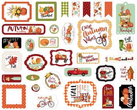 Carta Bella - Welcome Autumn, Ephemera, 33 kpl