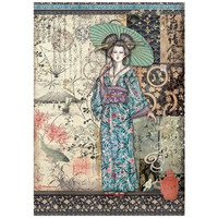 Stamperia - Sir Vagabond in Japan, Rice Paper, A4, Lady