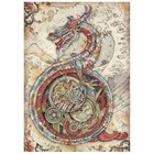 Stamperia - Sir Vagabond in Japan, Rice Paper, A4, Mechanical Dragon
