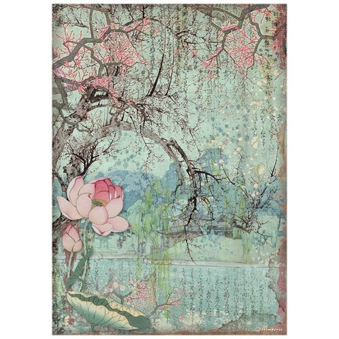 Stamperia - Sir Vagabond in Japan, Rice Paper, A4, Oriental Tree