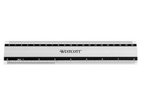 Westcott - Aluminium Ruler Anti Slip, Viivotin
