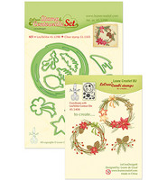 LeCrea Design - Christmas Wreath, Leima- ja Stanssisetti