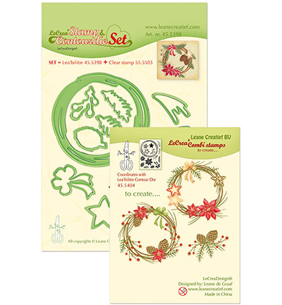 LeCrea Design - Christmas Wreath, Leima- ja Stanssisetti