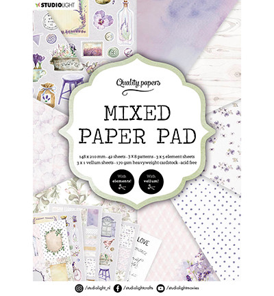 Studio Light - Mixed Paper Pad, Essentials nr.3, A5, Paperikko