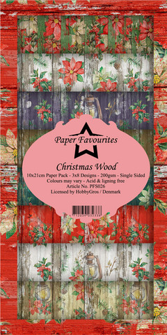Paper Favourites - Christmas Wood Slim Paper Pack, Paperikko