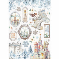 Stamperia - Winter Tales, Rice Paper, A4, Castle