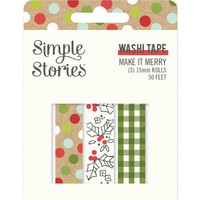 Simple Stories - Make It Merry, Washi Tape, 3 rullaa