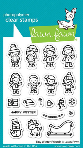 Lawn Fawn - Tiny Winter Friends, Leimasetti