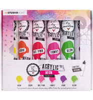Art by Marlene - Acrylic Paint, Neon Paintset Essentials nr.104, 6x28ml