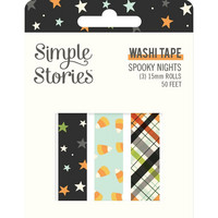 Simple Stories - Spooky Nights, Washi Tape, 3 rullaa