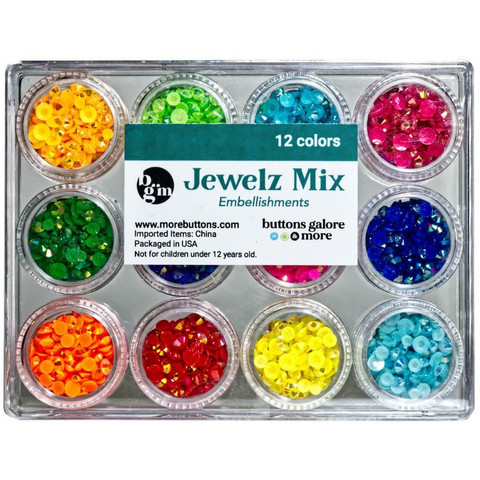 Buttons Galore - Jewelz Mix, 12x3,5g, Brights