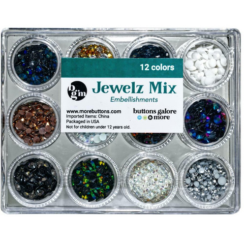 Buttons Galore - Jewelz Mix, 12x3,5g, Neutral
