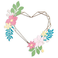 Sizzix -Thinlits Dies By Lisa Jones, Stanssisetti, Floral Geo Heart Frame