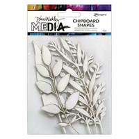 Dina Wakley Media - Chipboard Shapes, Sprigs, 5kpl