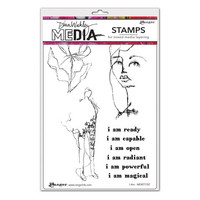 Dina Wakley Media - Cling Stamps, I Am, Leimasetti