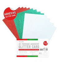 Dovecraft - Adhesive Glitter Sheets, Festive, A5, 12 arkkia
