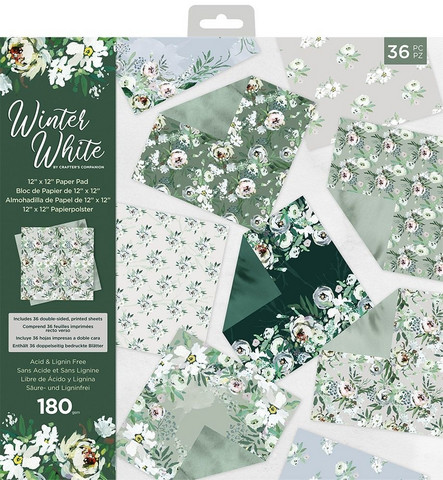 Crafter's Companion - Winter White, Paper Pad 12