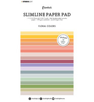 Studio Light - Paper Pad Unicolor Floral Slimline Essentials nr.33, Paperikko