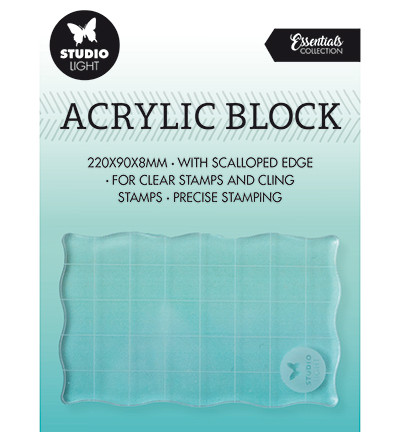 Studio Light - Acrylic Stamp Block Essentials nr.03, Akryylipala, 50x80mm