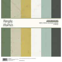 Simple Stories - Simple Vintage Weathered Garden Basics Double-Sided Paper Pack, 12