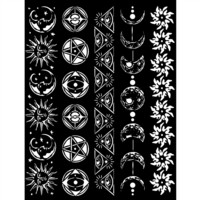 Stamperia - Alchemy, Stencil 20x25cm, Symbols and Borders