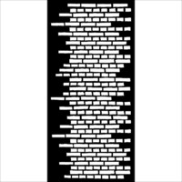 Stamperia - Lady Vagabond Lifestyle, Stencil 12x25cm, Brick Wall