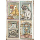 Stamperia - Lady Vagabond Lifestyle, Rice Paper, A4, 4 Cards