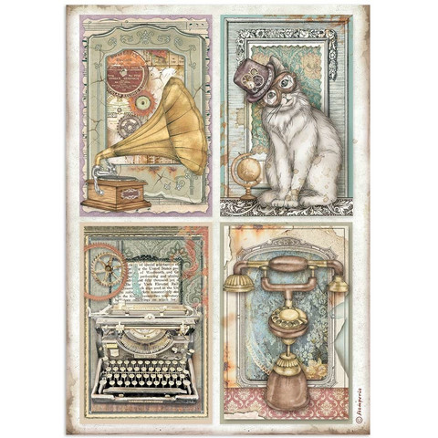 Stamperia - Lady Vagabond Lifestyle, Rice Paper, A4, 4 Cards