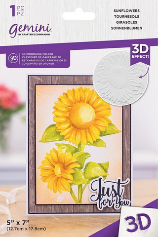 Gemini - 3D Embossing Folder, Sunflowers