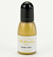 Tsukineko - Delicata Inker, Golden Glitz, Täyttöpullo 15ml