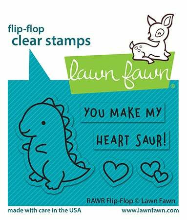 Lawn Fawn - RAWR Flip-Flop, Leimasetti