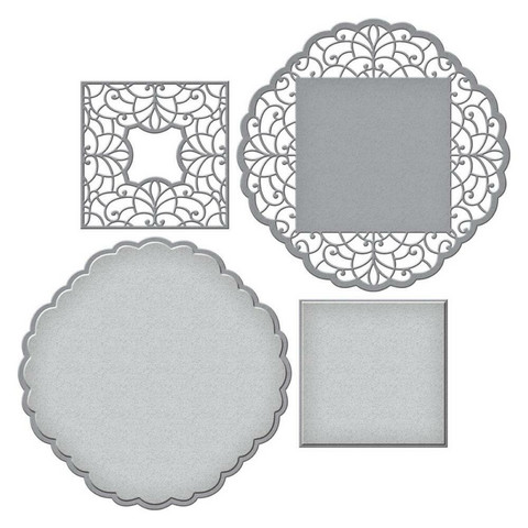Spellbinders - Etched Dies By Becca Feeken, Circle Meets Square, Stanssisetti