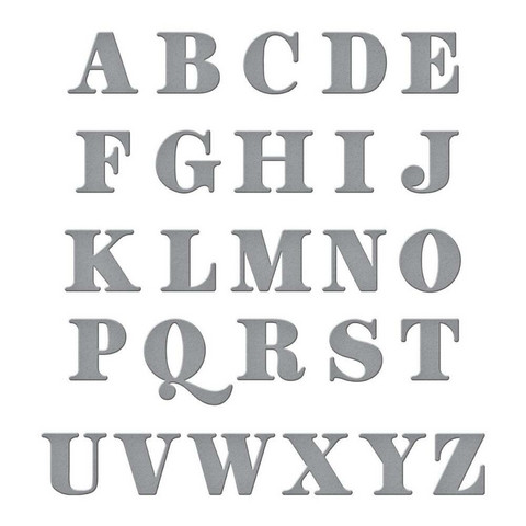 Spellbinders - Etched Dies, Be Bold Uppercase Alphabet, Stanssisetti
