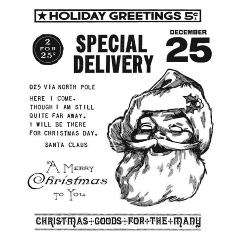 Tim Holtz - Jolly Santa, Leimasetti