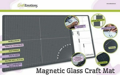 CraftEmotions - Magnetic Glass Craft Mat, Lasinen magneettinen askartelualusta