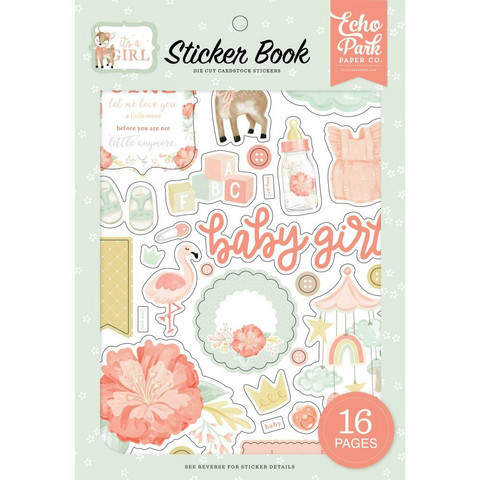 Echo Park - It's A Girl, Sticker Book, Tarrasetti