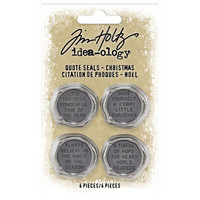 Tim Holtz - Idea-Ology Metal Quote Seals, 4 kpl