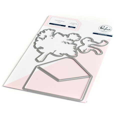Pinkfresh Studio - Floral Envelope, Stanssisetti